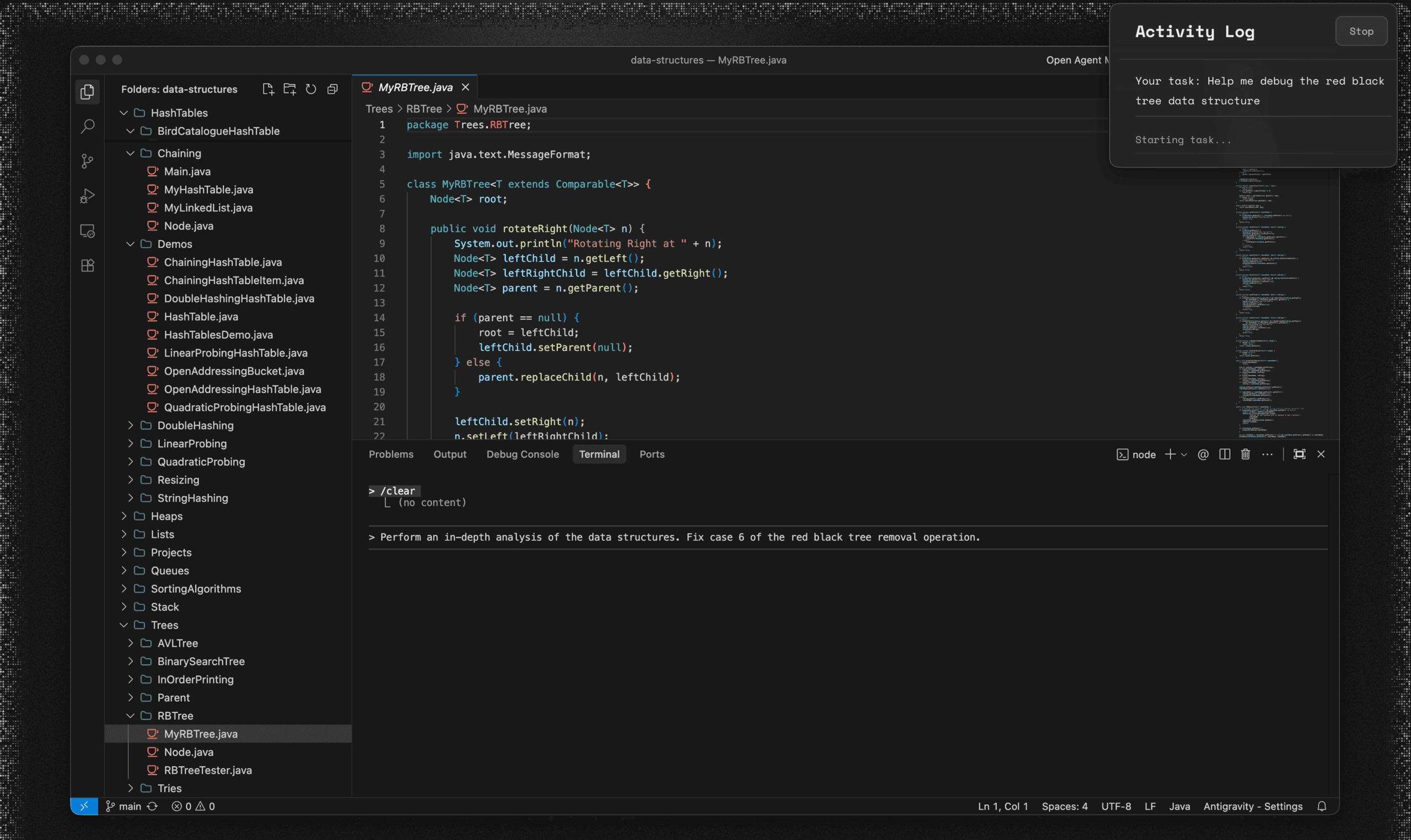 null0 AI command center interface showing desktop automation workflow 2
