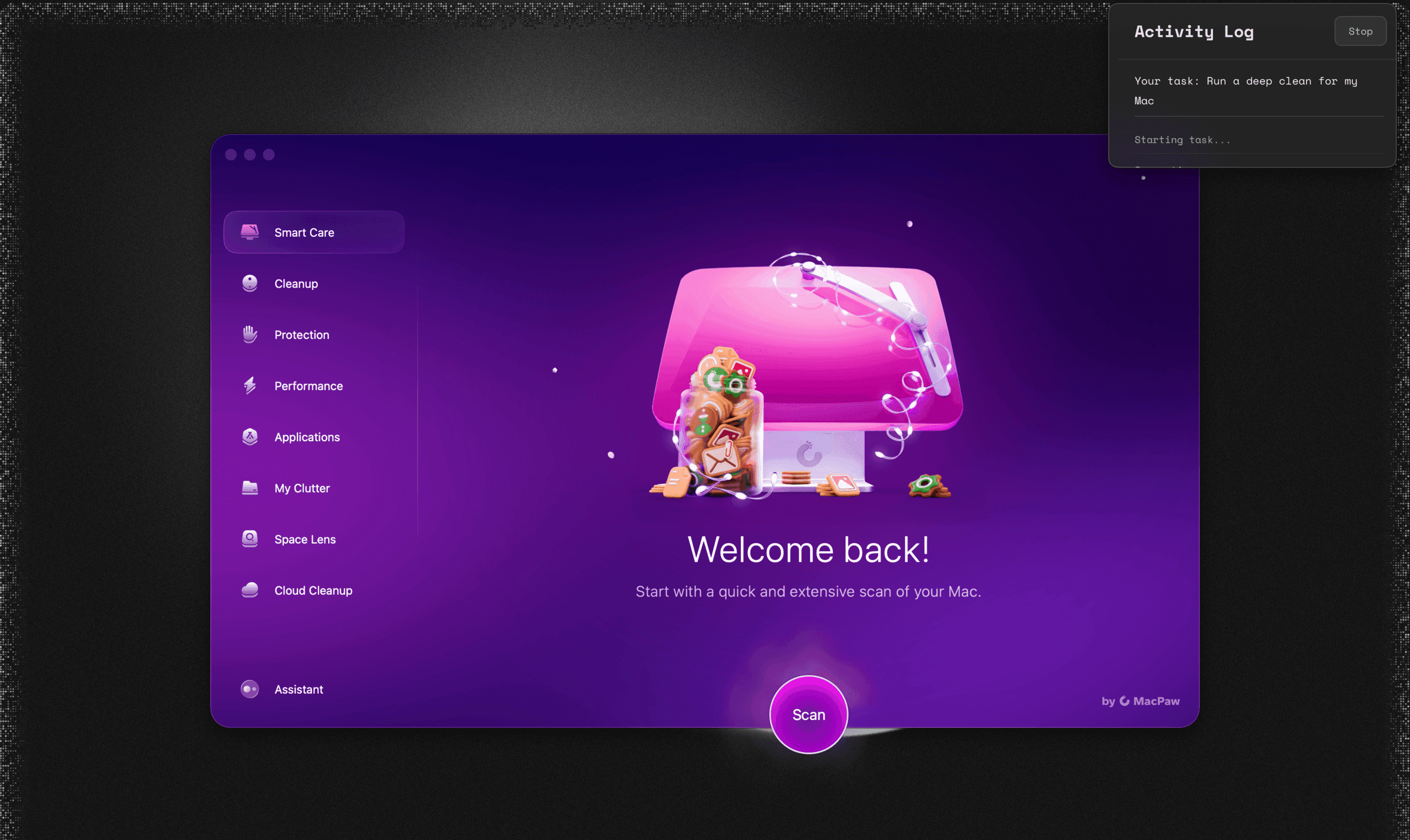 null0 AI command center interface showing desktop automation workflow 6